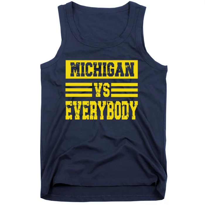 Cool Vintage Michigan Vs Every Body College Football Tank Top