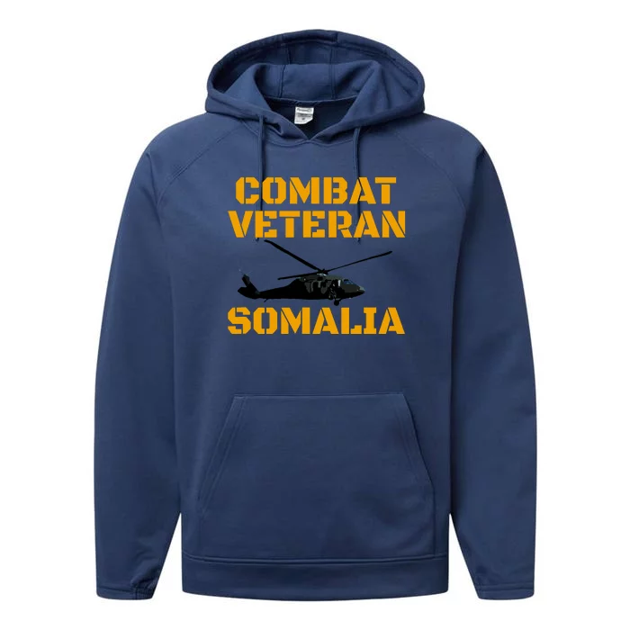 Combat Veteran Mogadishu Somalia Operation Restore Hope Performance Fleece Hoodie