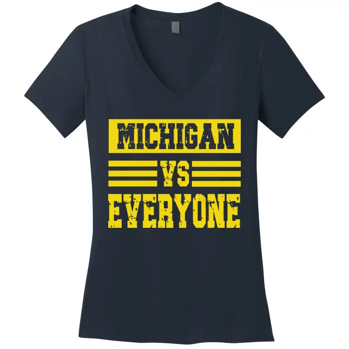 Cool Vintage Michigan Vs Every One College Football Women's V-Neck T-Shirt