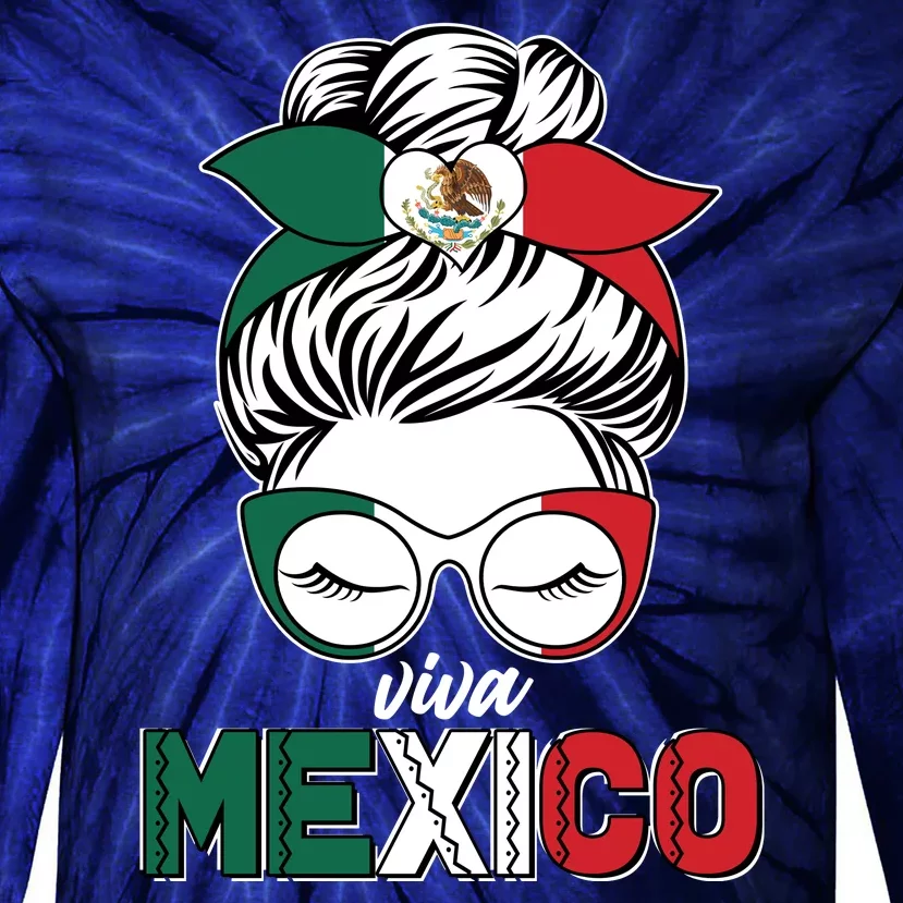 Cute Viva Mexico Tie-Dye Long Sleeve Shirt