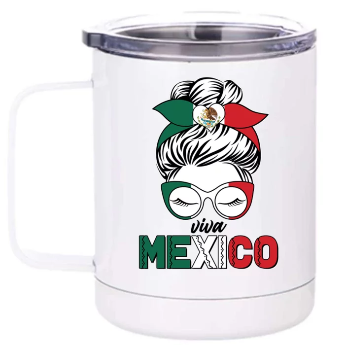 Cute Viva Mexico Front & Back 12oz Stainless Steel Tumbler Cup