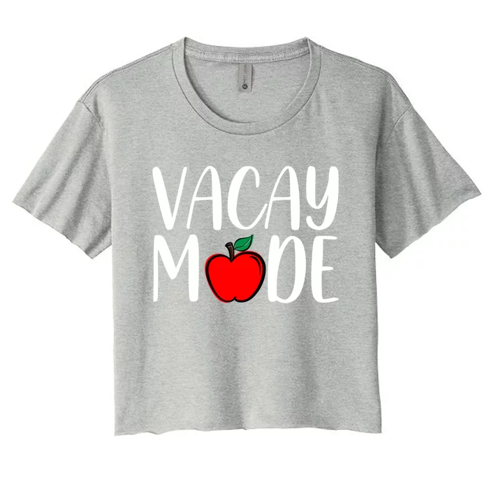 Cute Vacay Mode Summer On Funny Family Vacation Cool Gift Women's Crop Top Tee