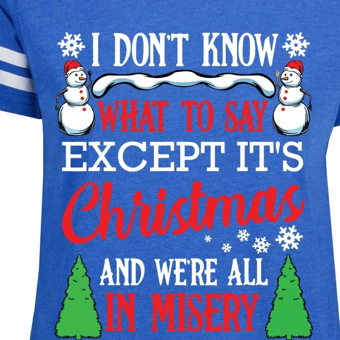 Christmas Vacation Misery Funny Xmas Santa Family Quotes Enza Ladies Jersey Football T-Shirt