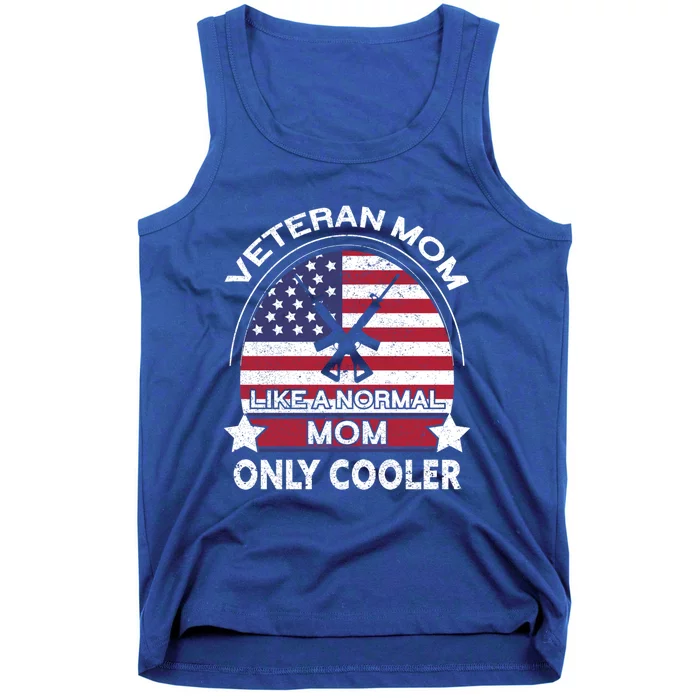 Cooler Veteran Mom Proud American Veteran Mom Gift Tank Top