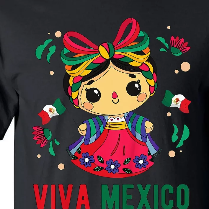 Cute Viva Mexico Girl Mexican Independence Day Tall T-Shirt