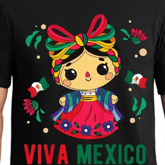 Cute Viva Mexico Girl Mexican Independence Day Pajama Set