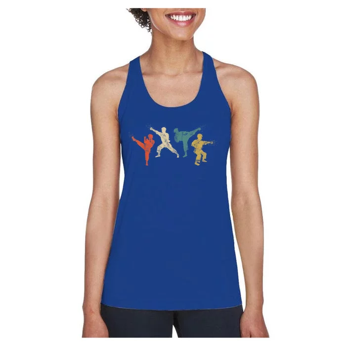 Cool Vintage Martial Arts Gift For Kids And Adults Karate Gift Women's Racerback Tank