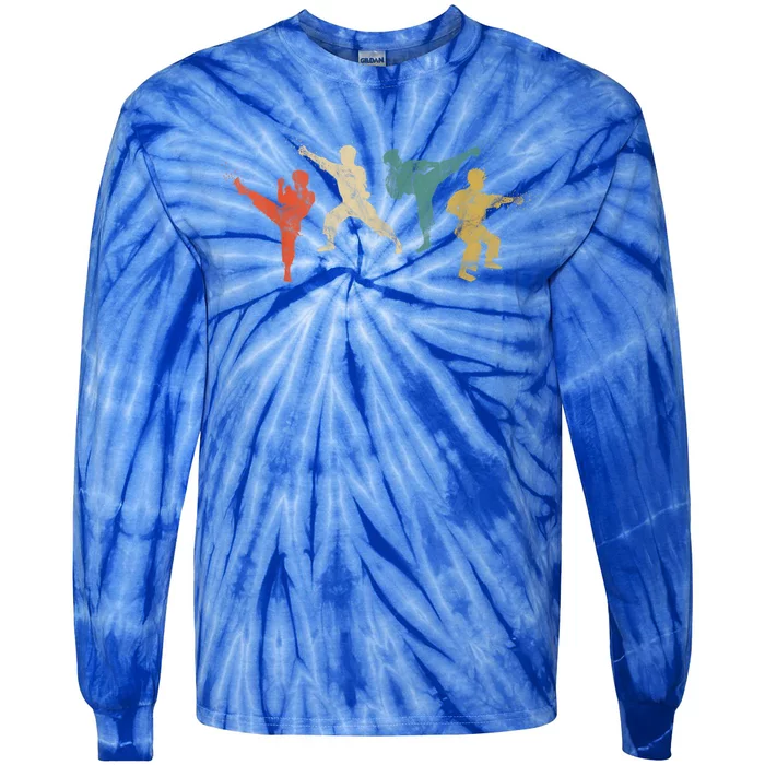 Cool Vintage Martial Arts Gift For Kids And Adults Karate Gift Tie-Dye Long Sleeve Shirt