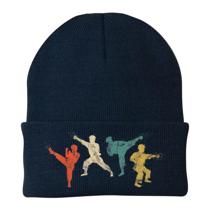 Cool Vintage Martial Arts Gift For Kids And Adults Karate Gift Knit Cap Winter Beanie