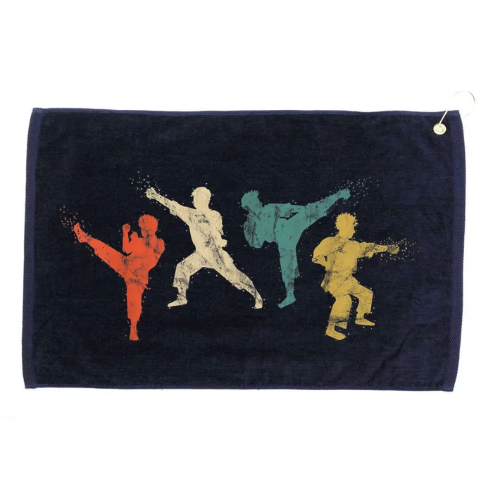 Cool Vintage Martial Arts Gift For Kids And Adults Karate Gift Grommeted Golf Towel