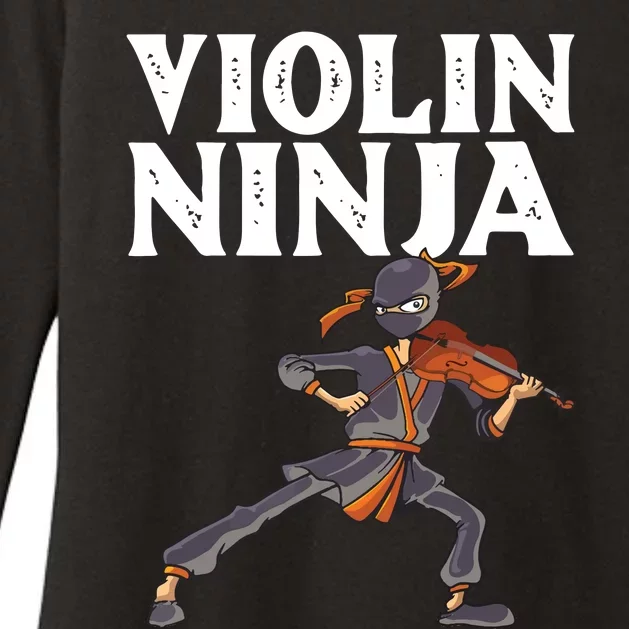 Cool Violin Ninja For Men Women Musician Viola Cello Players Womens CVC Long Sleeve Shirt