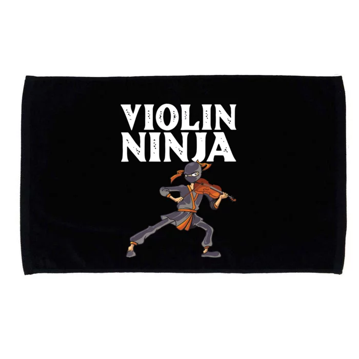 Cool Violin Ninja For Men Women Musician Viola Cello Players Microfiber Hand Towel