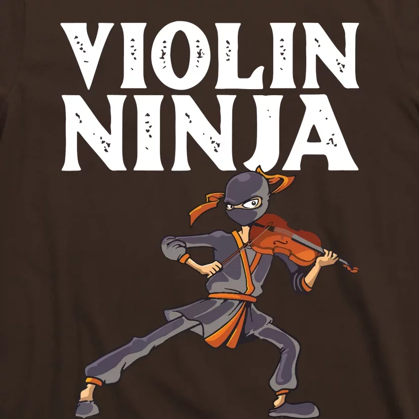 Cool Violin Ninja For Men Women Musician Viola Cello Players T-Shirt