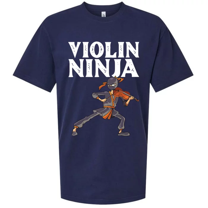 Cool Violin Ninja For Men Women Musician Viola Cello Players Sueded Cloud Jersey T-Shirt