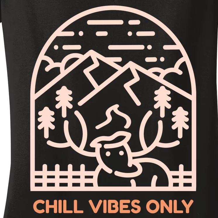 Chill Vibes Only Women's V-Neck T-Shirt