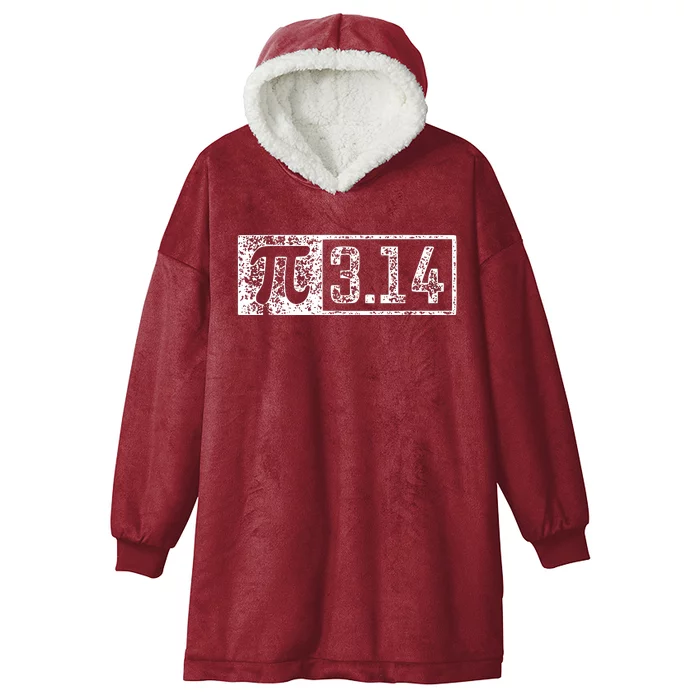 Cool Vintage Pi Day March 14 Hooded Wearable Blanket