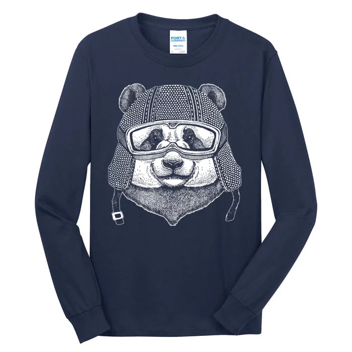 Cool Vintage Panda Aviator Pilot Tall Long Sleeve T-Shirt