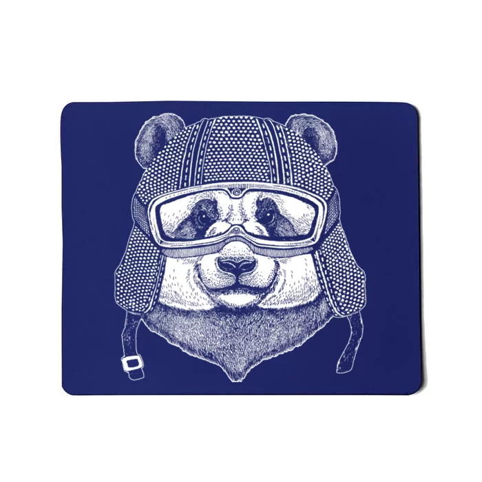 Cool Vintage Panda Aviator Pilot Mousepad