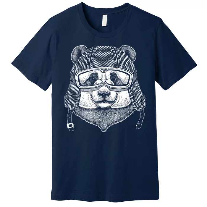 Cool Vintage Panda Aviator Pilot Premium T-Shirt