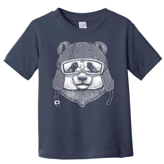 Cool Vintage Panda Aviator Pilot Toddler T-Shirt