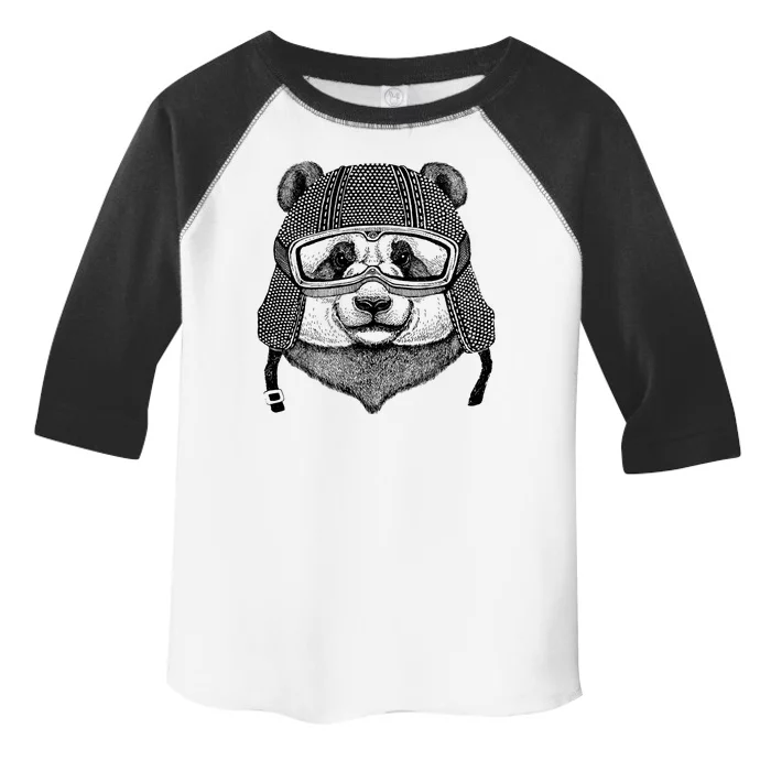 Cool Vintage Panda Aviator Pilot Toddler Fine Jersey T-Shirt