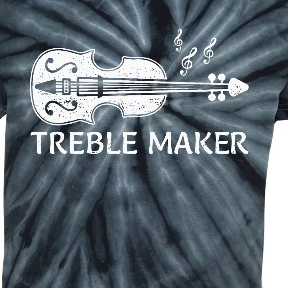 Cool Violin Player Violinist Viola Lover Kids Tie-Dye T-Shirt