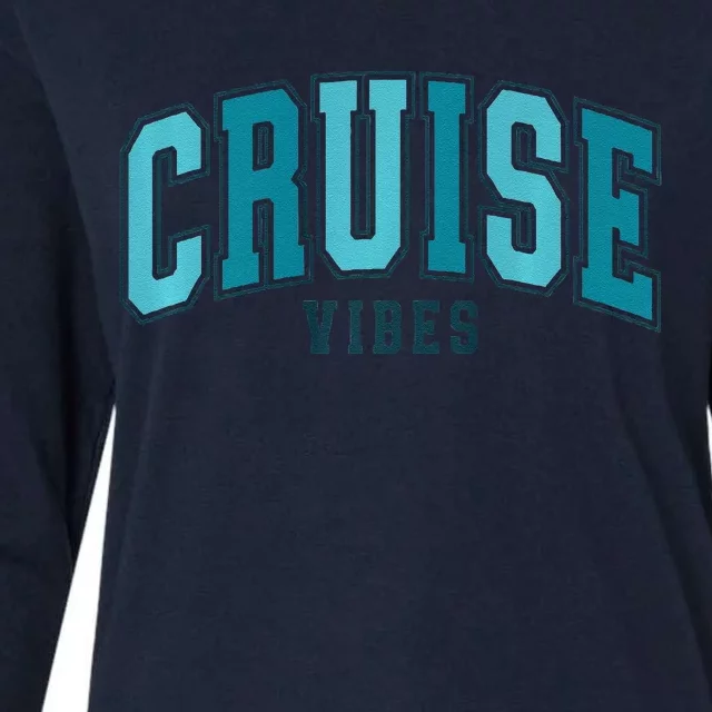 Cruise Vibes Premium Womens Cotton Relaxed Long Sleeve T-Shirt