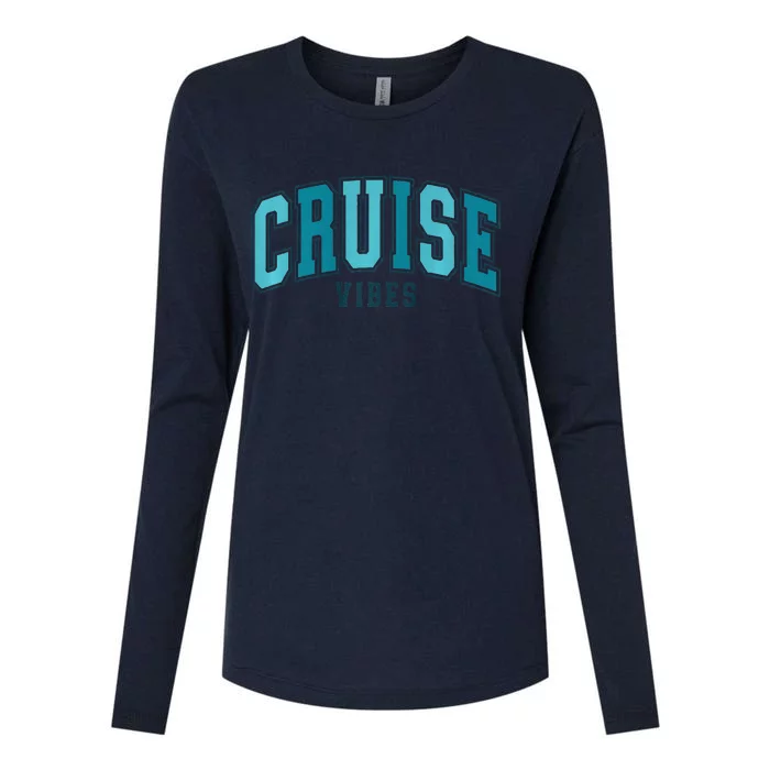 Cruise Vibes Premium Womens Cotton Relaxed Long Sleeve T-Shirt