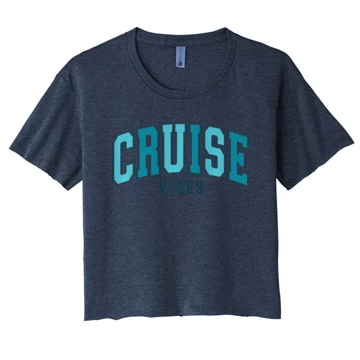 Cruise Vibes Premium Women's Crop Top Tee