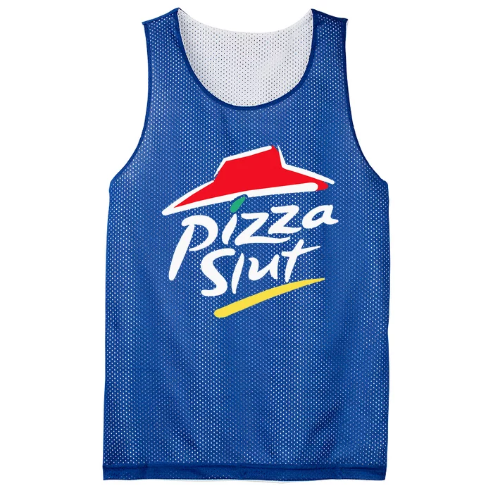 Cool Vintage Pizza Slut Mesh Reversible Basketball Jersey Tank