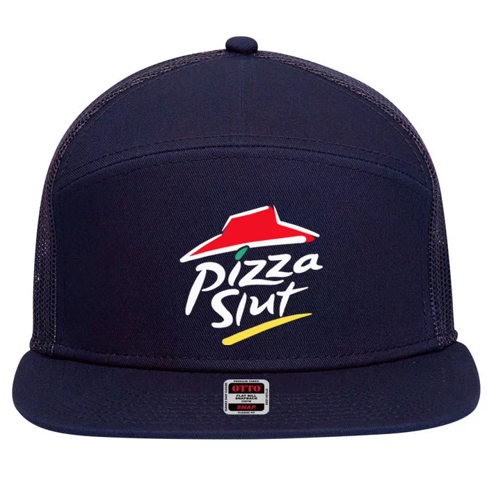 Cool Vintage Pizza Slut 7 Panel Mesh Trucker Snapback Hat