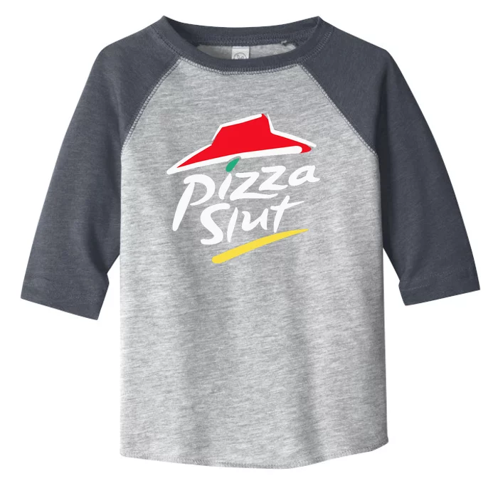 Cool Vintage Pizza Slut Toddler Fine Jersey T-Shirt