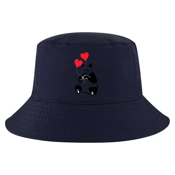 Cute Valentines Panda Bear Cub Gift Hearts Of Love Gift Cool Comfort Performance Bucket Hat