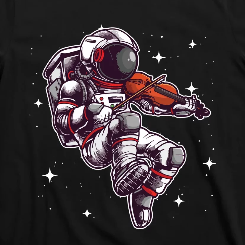 Cool Violin Player Astronaut For Men Women Viola Music Lover T-Shirt