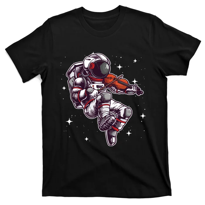 Cool Violin Player Astronaut For Men Women Viola Music Lover T-Shirt