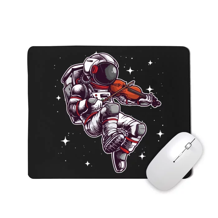 Cool Violin Player Astronaut For Men Women Viola Music Lover Mousepad