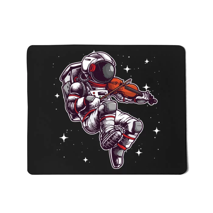 Cool Violin Player Astronaut For Men Women Viola Music Lover Mousepad