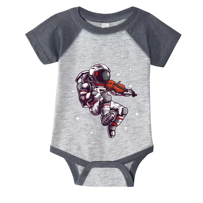 Cool Violin Player Astronaut For Men Women Viola Music Lover Infant Baby Jersey Bodysuit