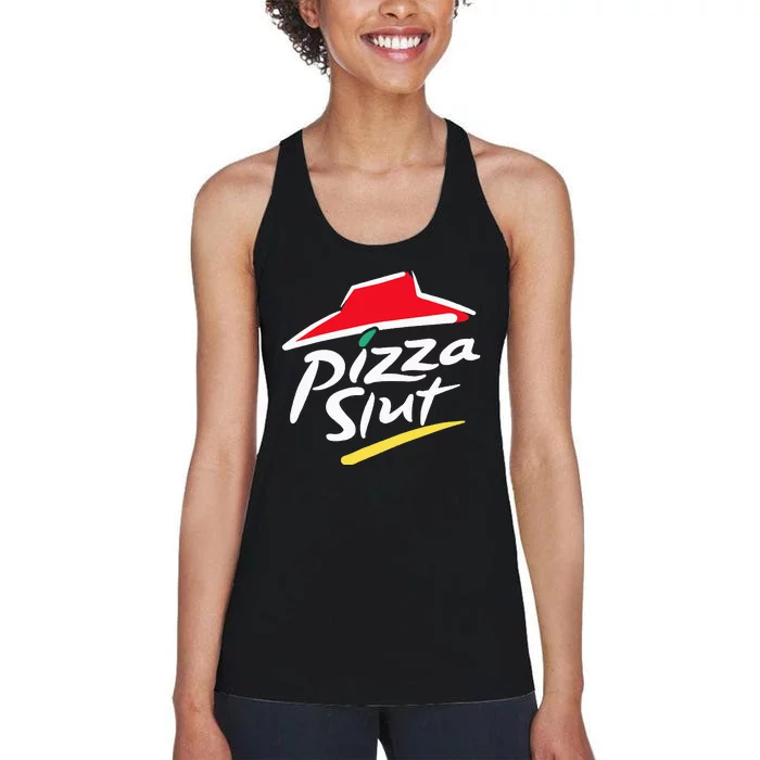 Cool Vintage Pizza Slut Women's Racerback Tank