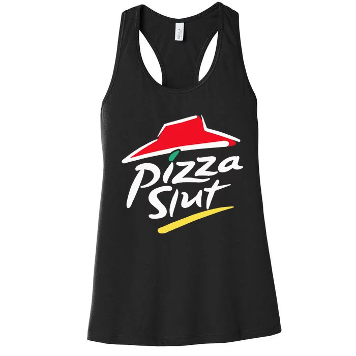 Cool Vintage Pizza Slut Women's Racerback Tank