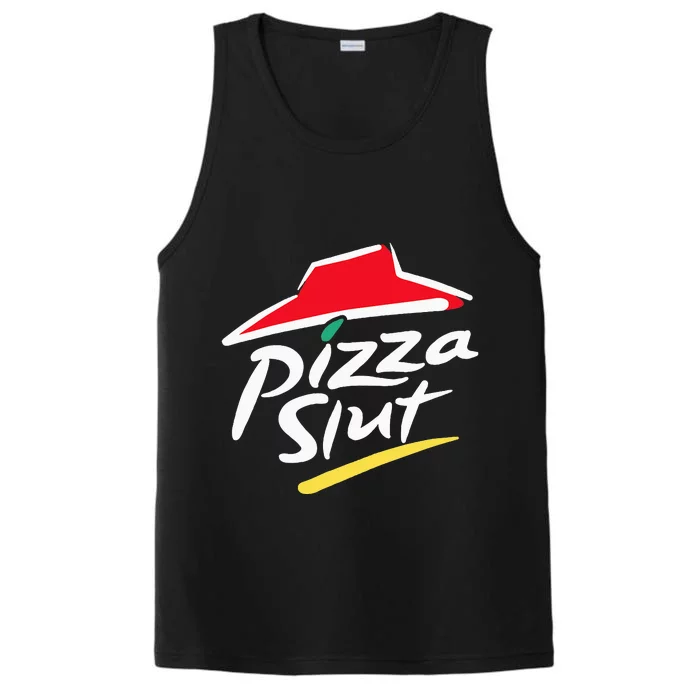 Cool Vintage Pizza Slut Performance Tank