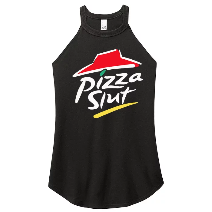 Cool Vintage Pizza Slut Women’s Perfect Tri Rocker Tank