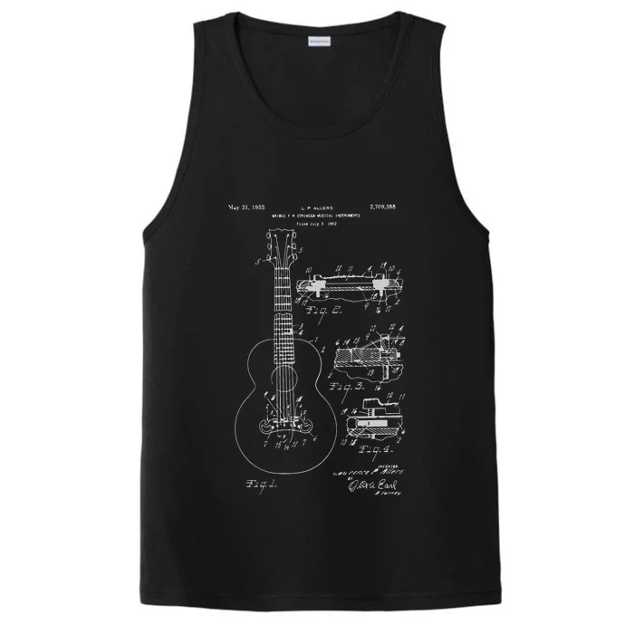 Classic Vintage Patent Print 1955 Guitar Bridge Performance Tank