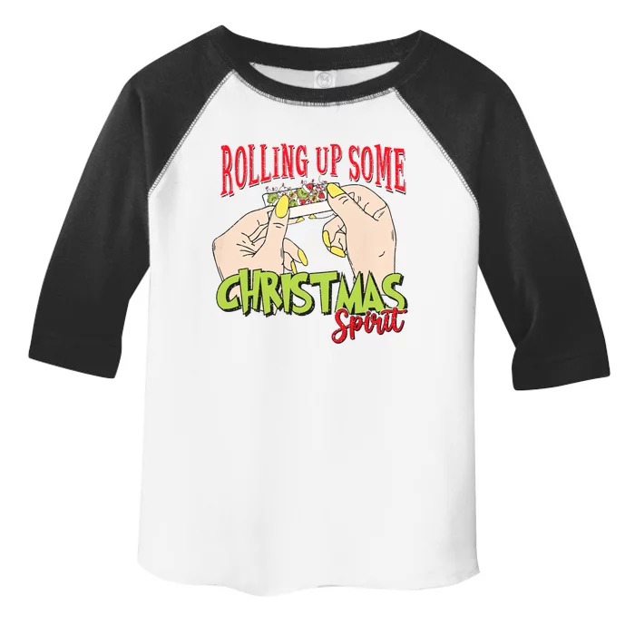 Christmas Vibes Rolling Up Some Christmas Spirit Gift Toddler Fine Jersey T-Shirt