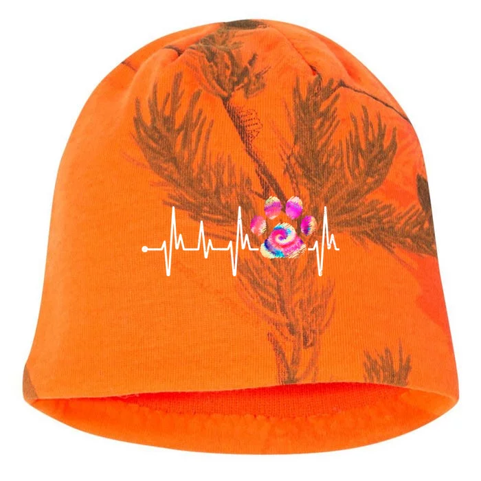 Cute Veterinarian Rainbow Paw Print Heartbeat Vet Tech Cute Gift Kati - Camo Knit Beanie