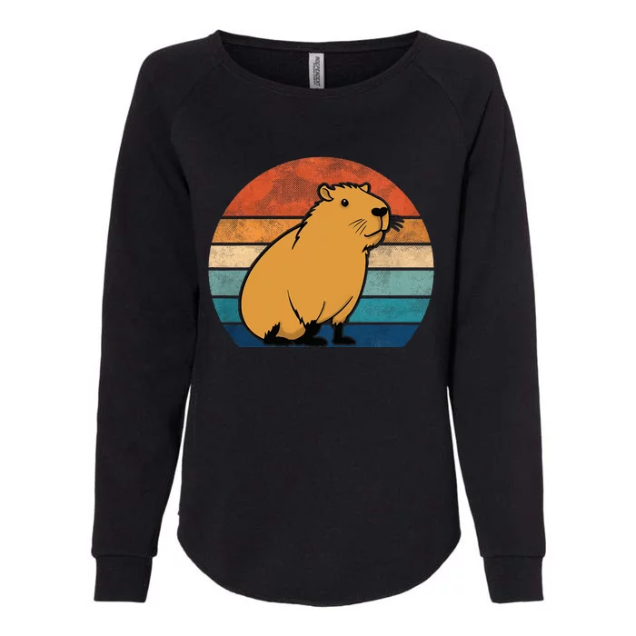 Capybara Vintage Rodent Funny Capybara Womens California Wash Sweatshirt