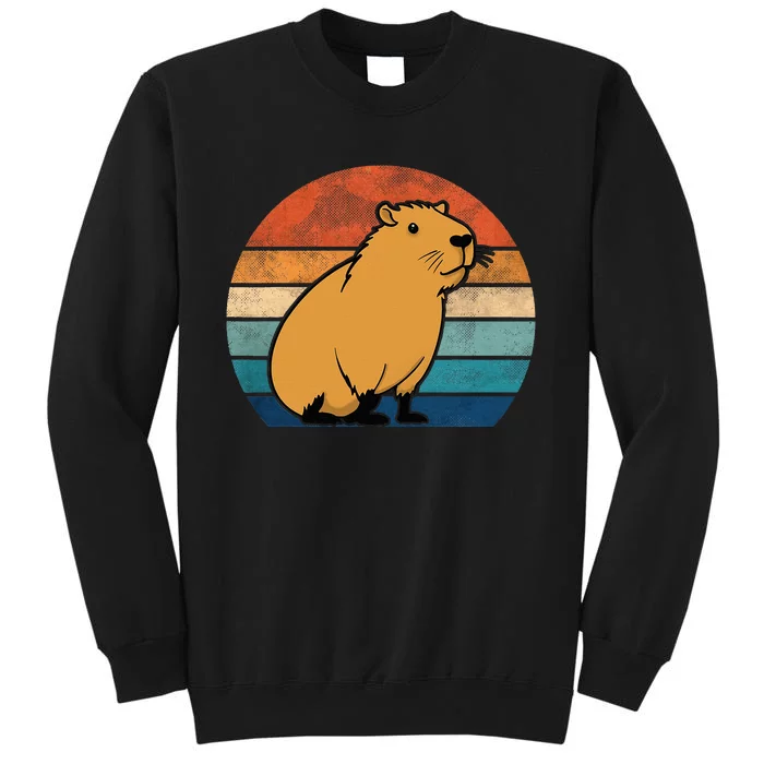 Capybara Vintage Rodent Funny Capybara Tall Sweatshirt