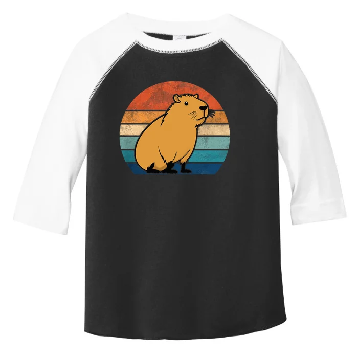 Capybara Vintage Rodent Funny Capybara Toddler Fine Jersey T-Shirt