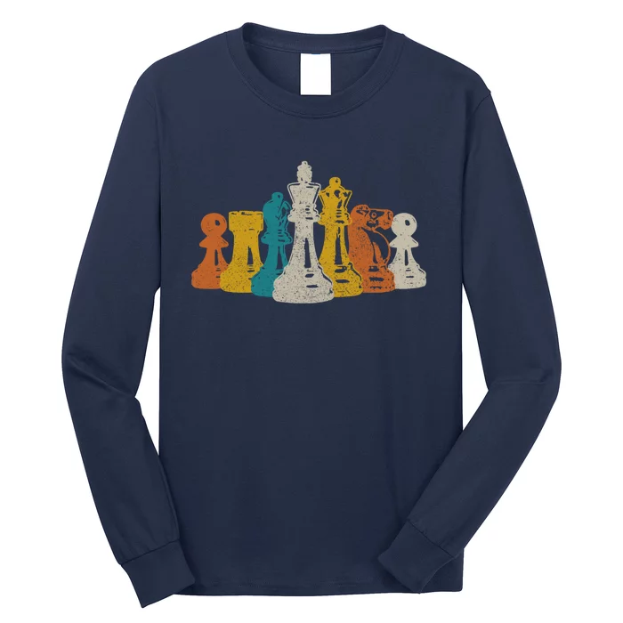 Chess Vintage Retro Chess Player Long Sleeve Shirt