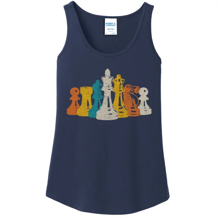 Chess Vintage Retro Chess Player Ladies Essential Tank